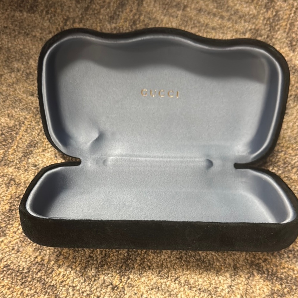 Gucci Black and Gray Glasses Case